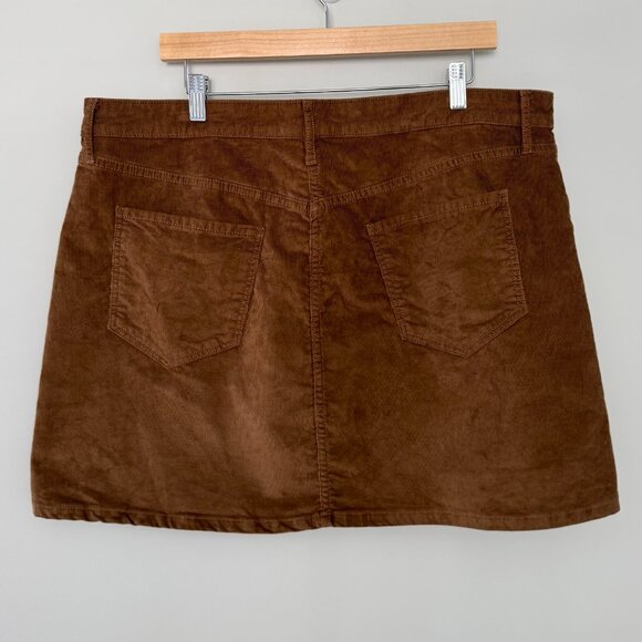 Old Navy High-Rise Brown Corduroy Skirt (16) - Picture 5 of 9